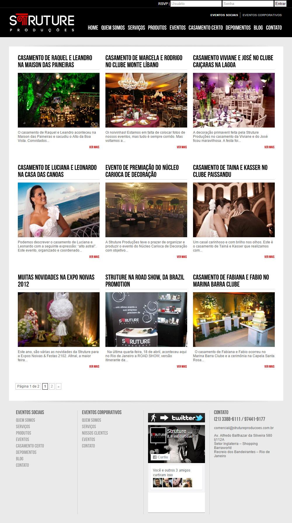 struture eventos