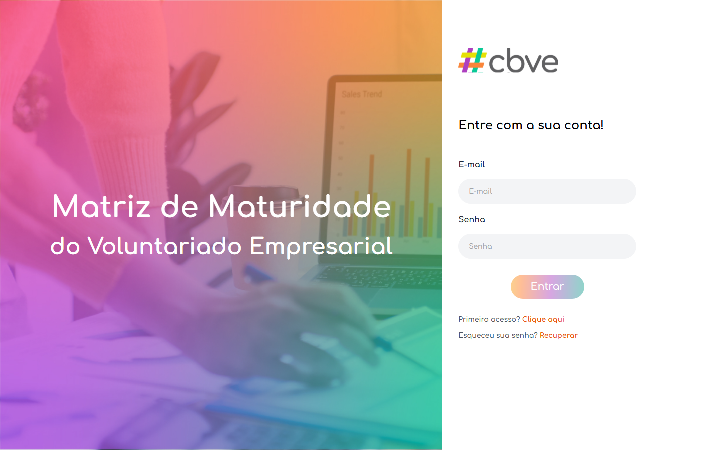 CBVE: Matriz de Maturidade: página inicial do site