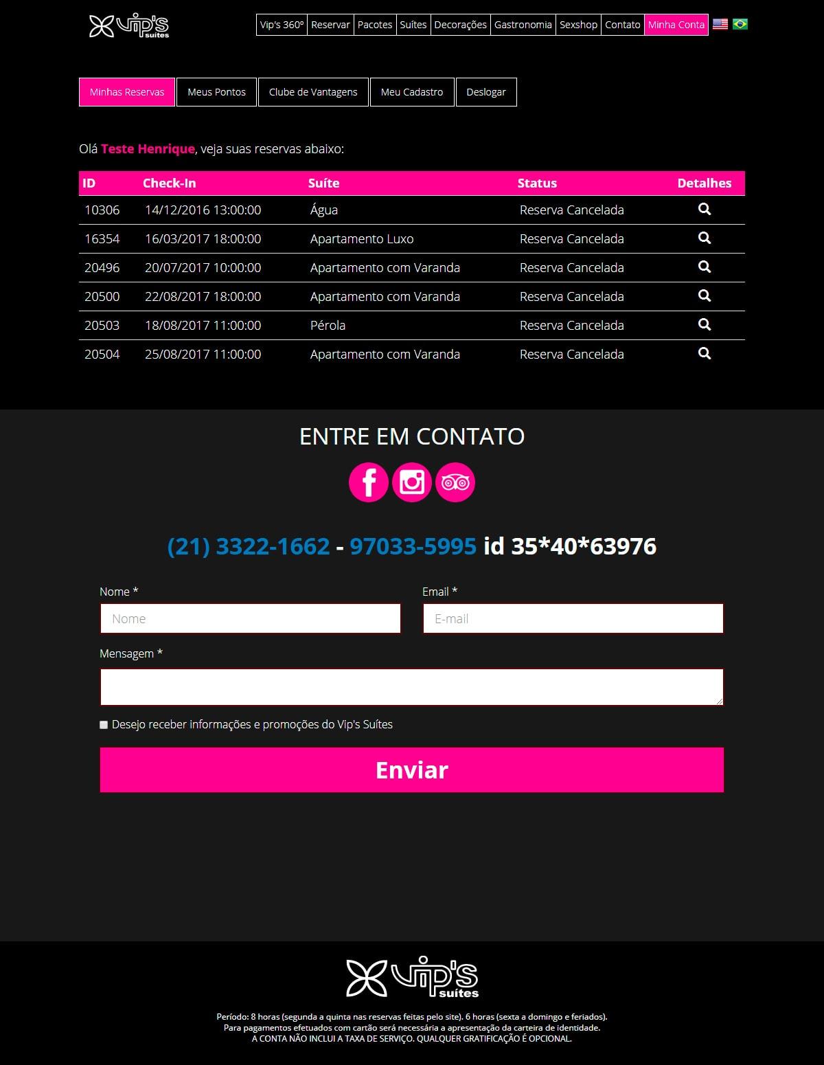 reservas vips motel